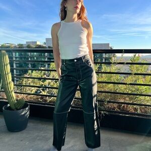 We The Free Black Pleather Pants